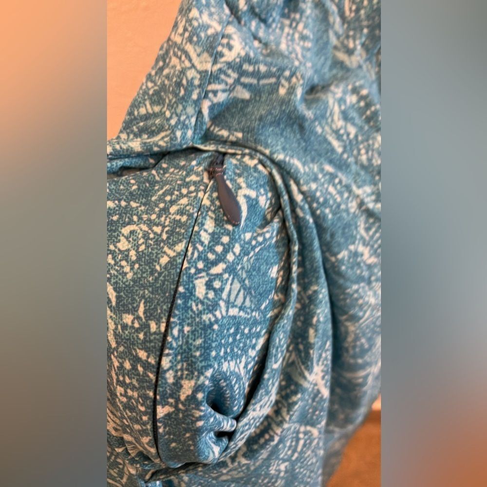 Toad & Co Elegant Blue Patterned Sleeveless Light… - image 2